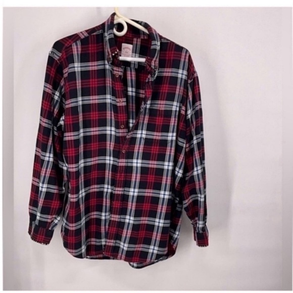 Brooks Brothers Other - Brooks Bros Red Flannel Plaid Button Down Shirt L